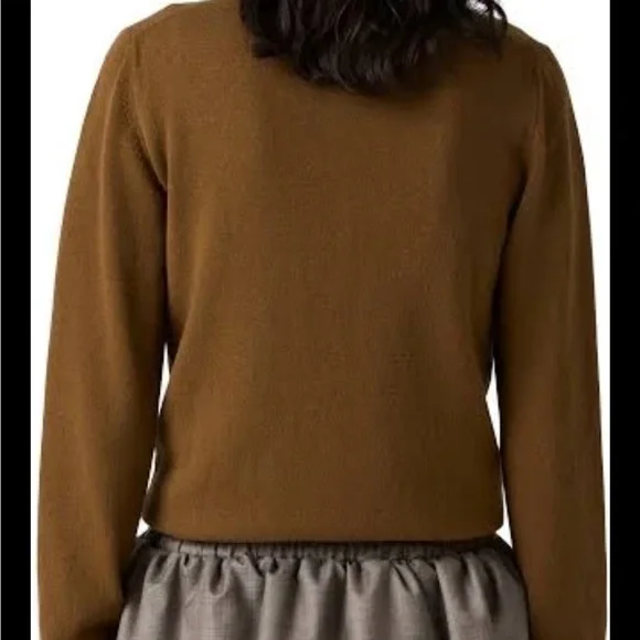 Miu Miu Brown Cashmere Detachable-Collar Cardigan — Size Small (IT 38) - Picture 3 of 7